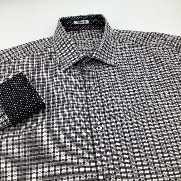 Bugatchi Mens Shaped‎ Fit Long Sleeve Button Up Shirt Size M - Picture 1 of 8